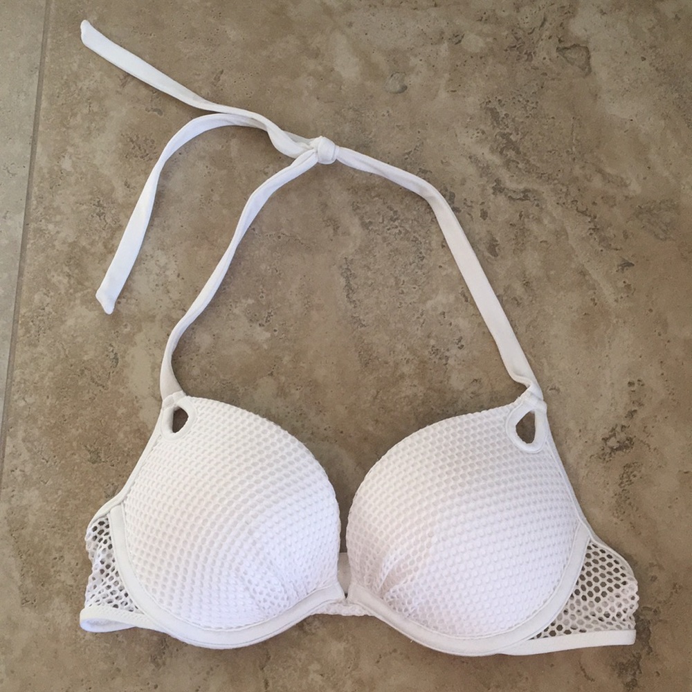 White Swimsuit Top size 32B